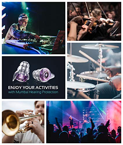 High Fidelity Concert Earplugs, Reusable Musicians Ear Plugs, 24dB Advanced Filter Technology Ear Protection for Music Festivals, DJs, Musicians