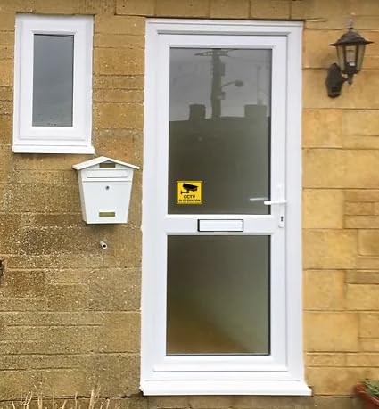 Inside Glass CCTV Warning Sticker – Applies Inside, Reads Outside – NOT for External Use – 100mm x 100mm (4 Pack) - Image 2