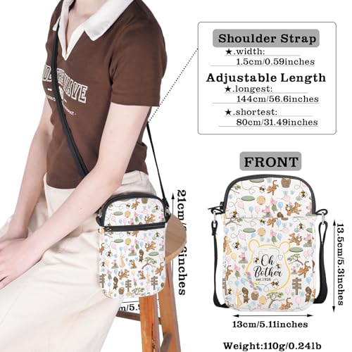 CMNIM Bear Character Crossbody Bag Oh Bother Honey Co Shoulder Messenger Bag Cartoon Character Inspired Gifts for Fans4