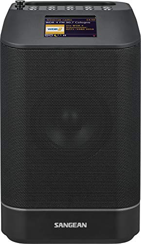 Sangean WFS58 Dab+ Radio | FM | WiFi y Altavoz Bluetooth | Radio de Internet portátil con NFC | WiFi | Negro