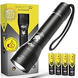 PRAKTISCHE ZOOMFUNKTION - Unsere Outdoor Taschenlampe in Militär Qualität, besitzt zwei praktische Modi und überzeugt mit einer unglaublichen Reichweite! Der Lichtstrahl kann nach Belieben breit oder auch ultra stark auf einen gezielten Punkt fokussiert werden!