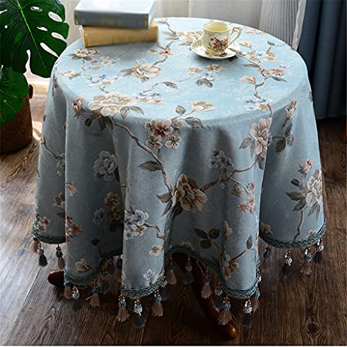 Nappe ronde de 280cm pour protéger et embellir une grande table basse rétro