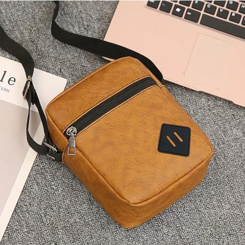 Image of Vegan Leather Messenger Bag Shoulder Bag | Sling Cross Body Travel Bag
