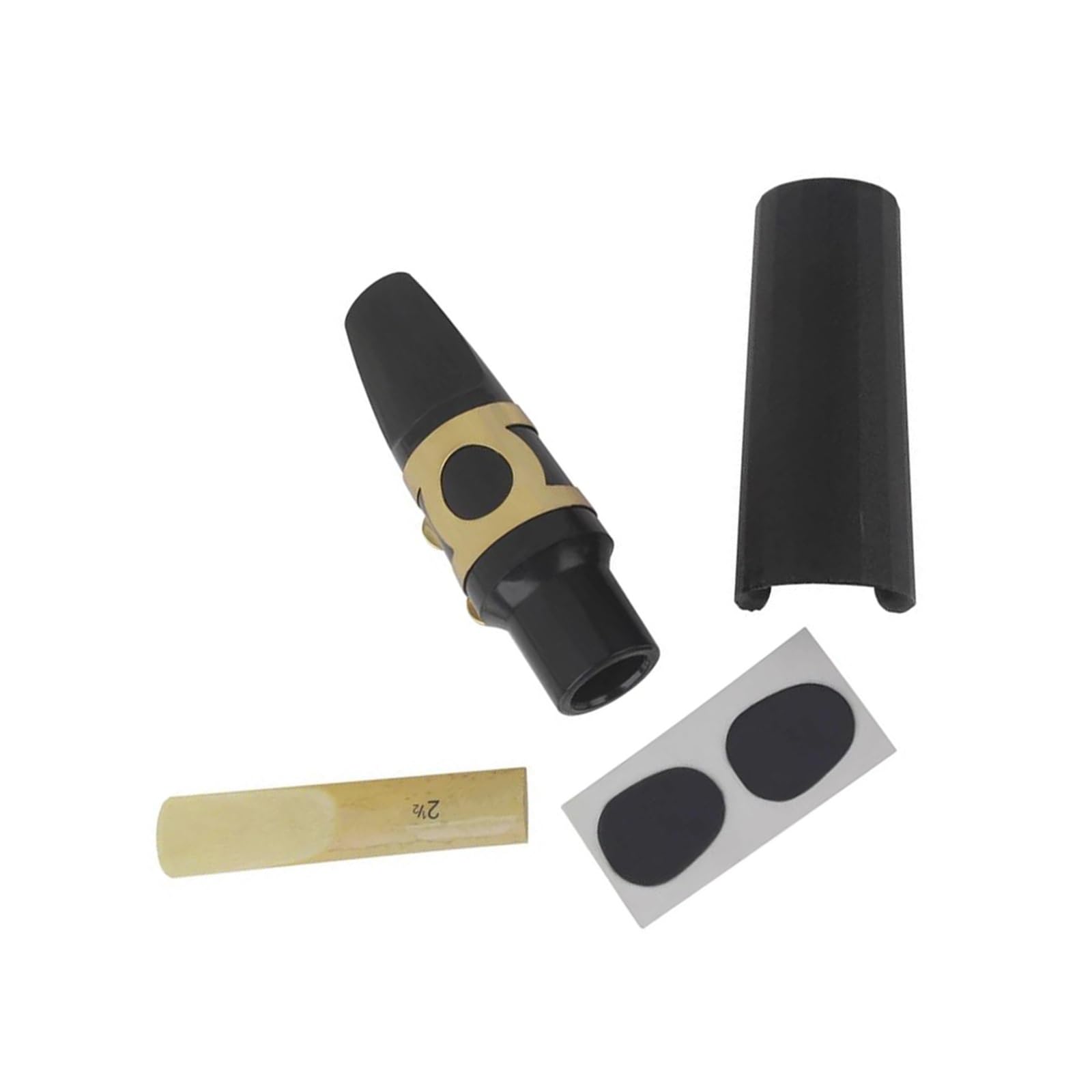Kit de Accesorios saxofón Juego De 5 Uds. De Boquillas De Tenor Alto Soprano, Clip De Lengüeta, Dos Almohadillas Para Dientes, Accesorios Para Instrumentos De Viento De Madera