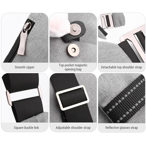 SOUUXIU Chest Bag for Men/Women Lightweight Multi-functional Travel Sling Bag Scientific Storage for Outdoor Fashion Casual Business Left/Right Shoulder Bag - Image 4
