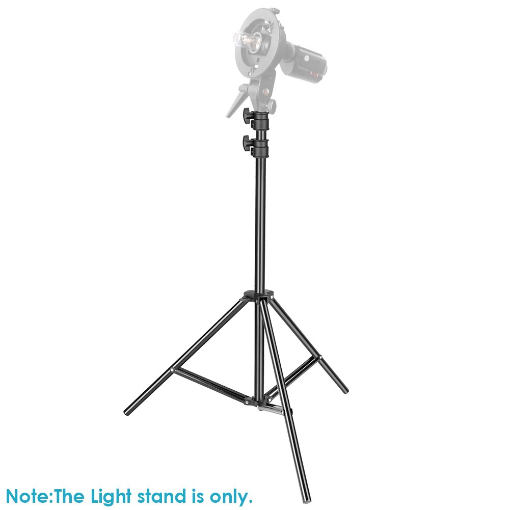 Neewer - Supporto per luce pesante, 92 – 200 cm, stabile treppiede regolabile per riflettori, softbox, luce, ombrelli con portata fino a 8 kg