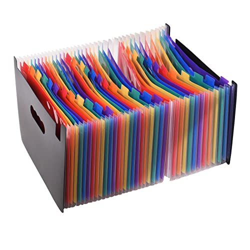 Organizador de pasta de arquivo 48, pasta de arquivo expansível, organizador de papel colorido, à pr