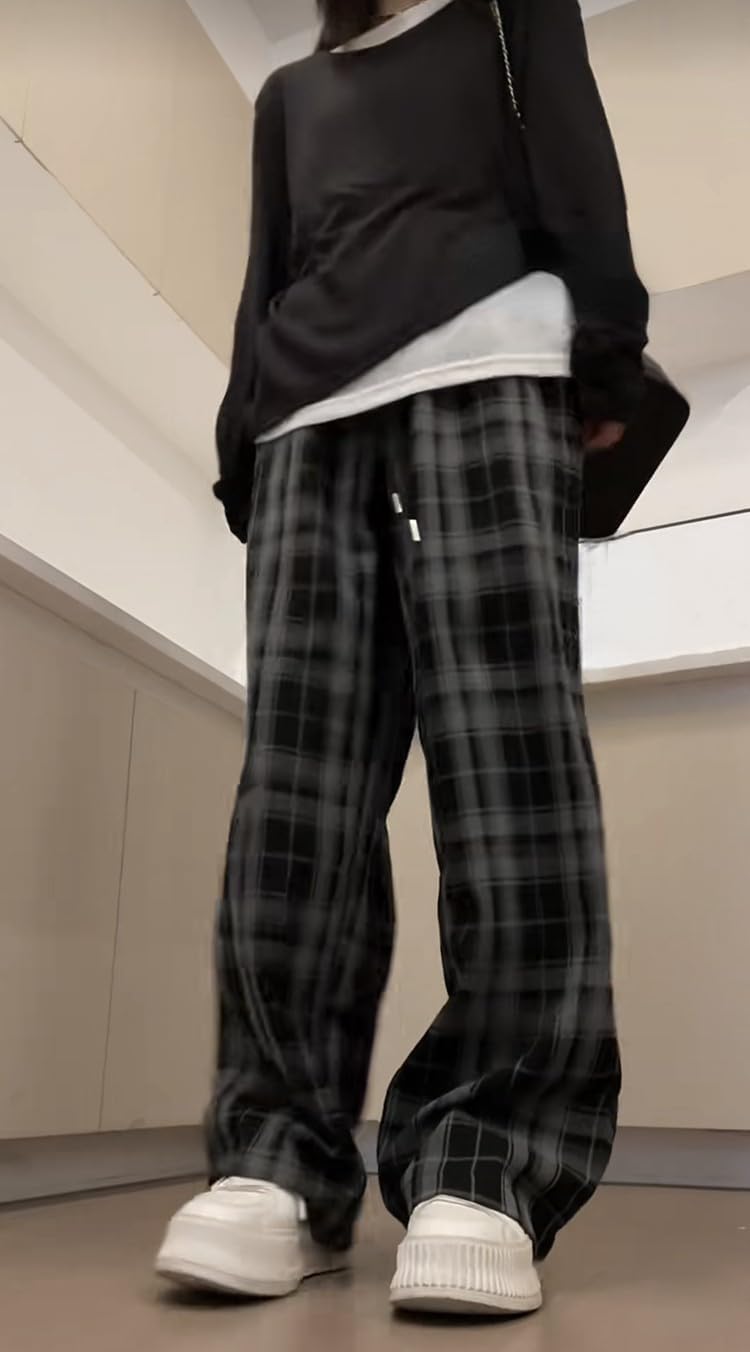 Grunge Lounge Vintage Clothes Goth Emo Clothes Plaid Pants - Image 4