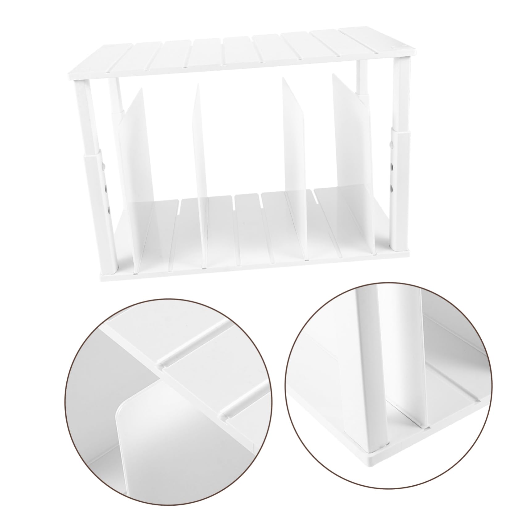 Juego de bolsas organizadoras para armario, organizador de bolsos, divisores de estantes, divisor de estante de armario, divisor de estantes para almacenamiento, divisor de ABS blanco firme