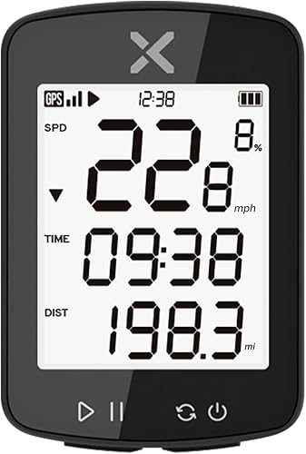 XOSS G Gen2 - Computadora de bicicleta con GPS inalámbrica, Bluetooth IPX7, impermeable, velocímetro de bicicleta recargable con pantalla LCD de 2.2