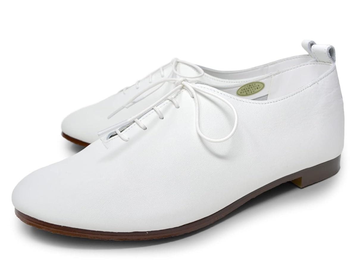 Amazon | [レシピ] フラットシューズ レディース 紐 ぺたんこ靴