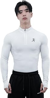 Athflex Men's Compression Fit Hustle Highneck Pullover – Premium Nylon Spandex Fabric, Sweat-Wicking, Quick-Dry,Activewear... Price In India