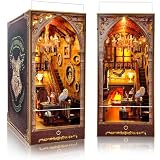 BELEEV Book Nook Kit, DIY Miniatur Puppenhaus Häuser Kit mit LED Licht mit Einer Staubschutzhülle, 3D Puzzle für Teenager Jugendliche Erwachsene, Bücherregal Dekoration, Geschenke, Magic Academy