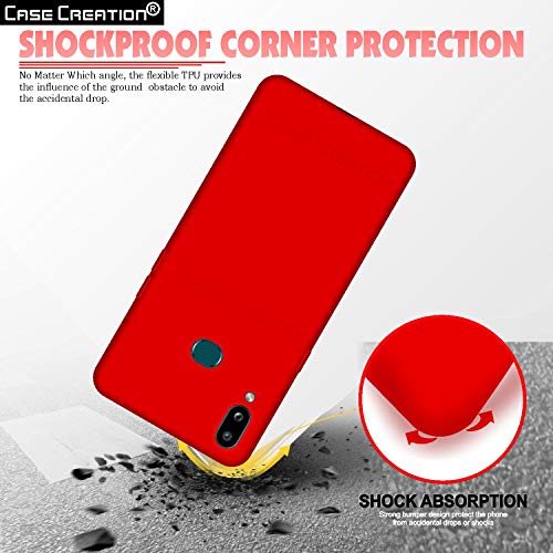 Image of Case Creation Luxurious OG Series for Samsung A10s Case Cover,Anti-Dirty Slim Case Frosted Matte Cute Candy TPU Raised Bezel (Splash of Color) Back Cover for Samsung Galaxy A10s -Wine Red