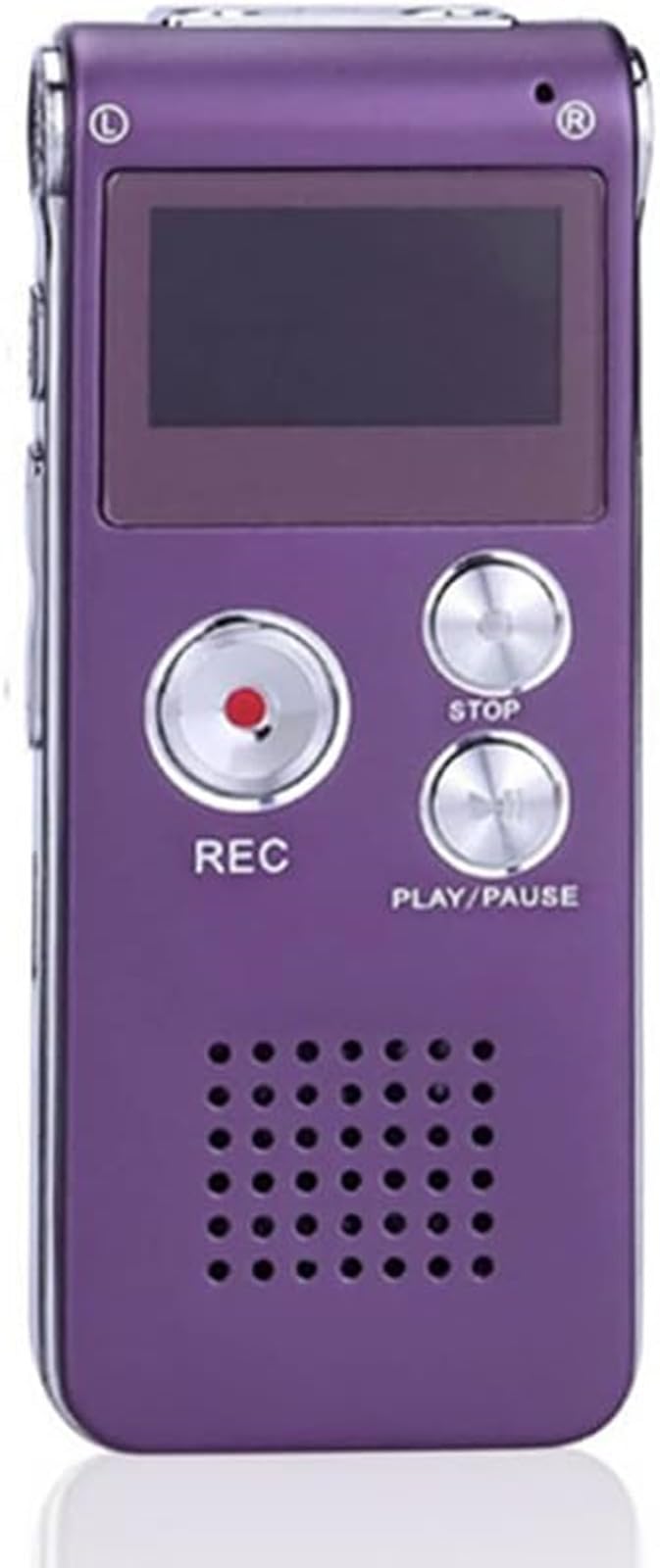 16G Voice Activated Small Spy Digital Sound Audio Recorder Dictaphone MP3 Player Gift Portable MP3 Audio Recorder Dictaphone USB Charge (Purple)-image-39