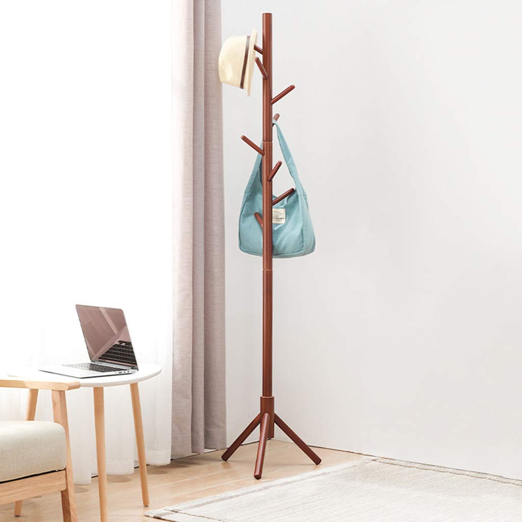 Porte-manteau bois massif marron pour l'organisation de la chambre