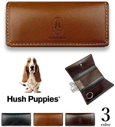 Amazon 全3色 Hush Puppies ハッシュパピー リアルレザー バイカラー キーケース 三つ折り キーホルダー Hp0341 チョコ 財布