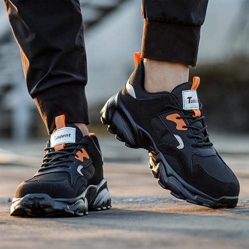 Image of Nutropa Steel Toe Boots for Men, Lightweight Safety Work Shoes, Comfortable Breathable Composite Toe Boots Slip-Resistant Indestructible Shoes