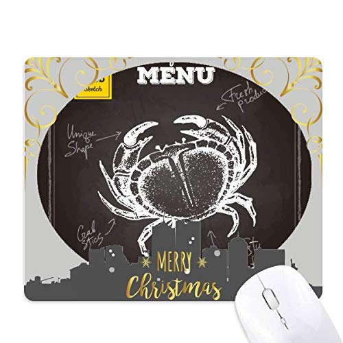 Tapis de souris en caoutchouc motif crabe marin, cadeau idéal de Noël