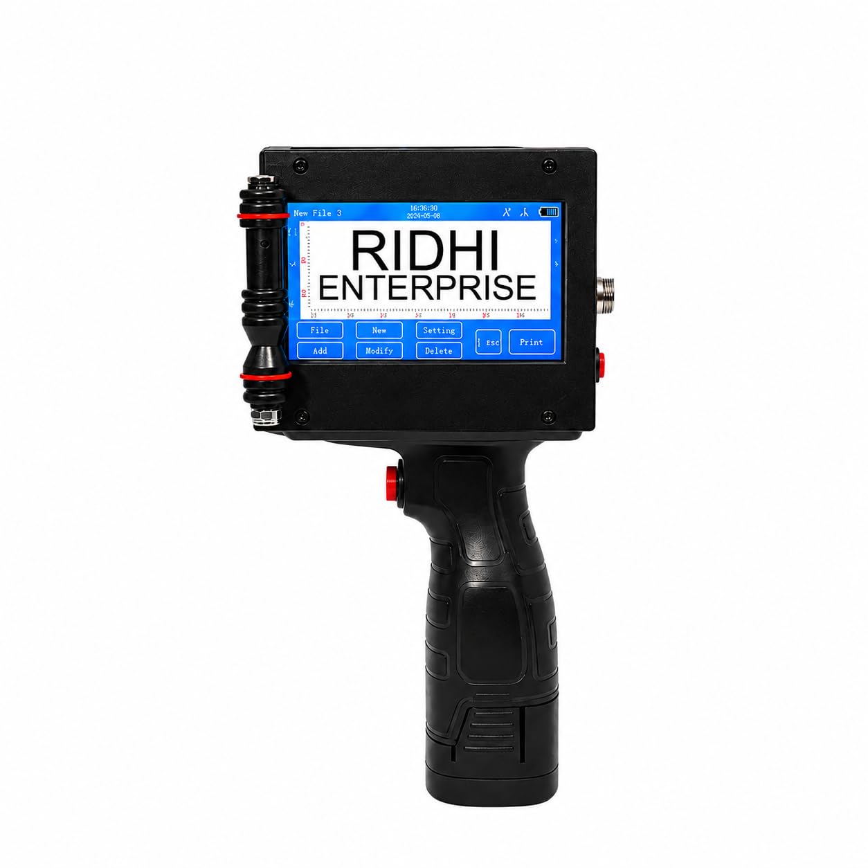 RE-FXD Handheld Inkjet Printer for Batch Number Printing 25.4mm | Portable Design, Touch Screen Display, Date & Time Coding, Rechargeable Battery, Easy One-Hand Use-image-46