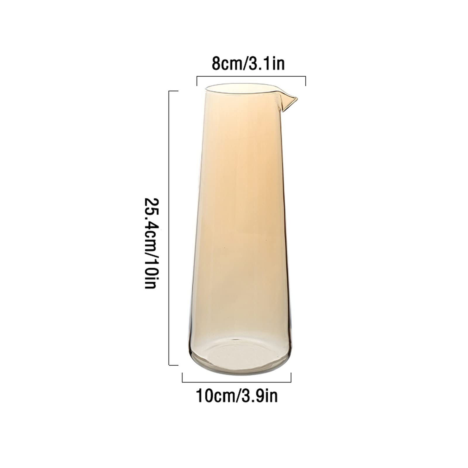 Krüge 40,5 Unzen Einfacher Glaskrug großer Kapazität kaltes Wasserflasche Hoch Borosilikat -Material Hochtemperaturwiderstand Teekanne Wasserkrug (Size : 1.2L)