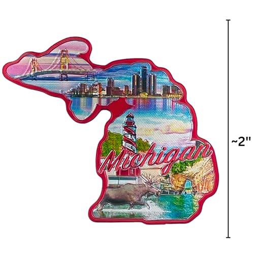 Imán Decorativo Michigan 2 pulgadas miniatura 4