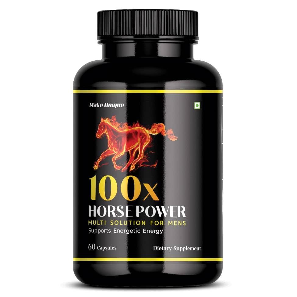 Make Unique 100 Horse Power Energetic Energy For Mens Supports_Stamina I Vigor I Vitality I 60 Caps 100HRSPR (B0CZPZCMC9) Amazon Price History, Amazon Price Tracker