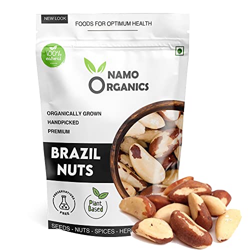 Image of Namo Organics - Jumbo Brazil Nuts - 300 Gm - Brazilian Nuts - Whole, Raw and Unsalted, Rich in Selenium and Magnesium
