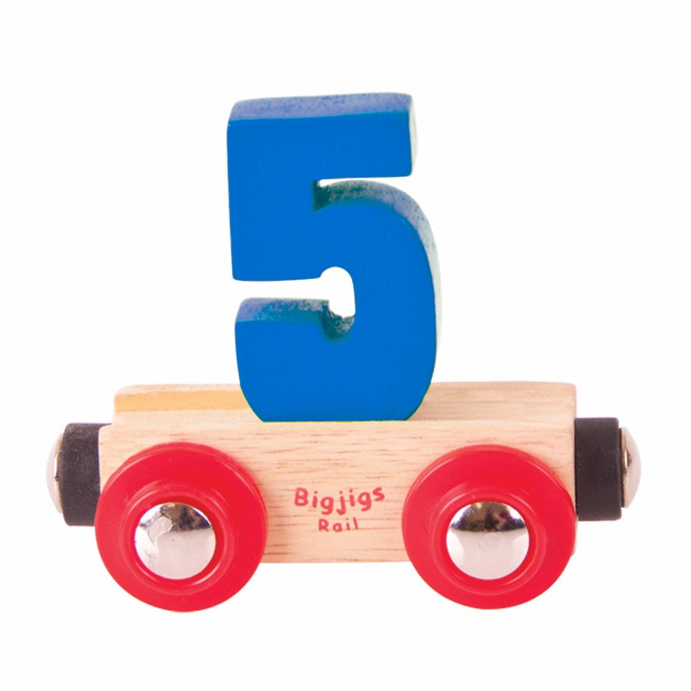 Bigjigs Rail Rail Name Number 5 (Dark Blue)