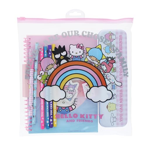 Hello Kitty Bumper Stationery Set | Lindo juego de papelería Kawaii | Regalos y útiles escolares de Hello Kitty