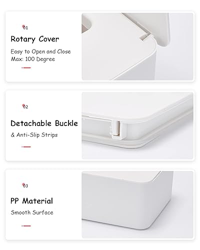 Miniatura 5 de Seposeve - Dispensador de toallitas, soporte para toallitas para bebés y adultos, contenedor de toallitas recargable, mantiene las toallitas