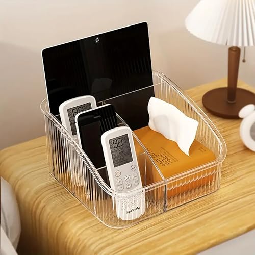 Image of MosQuick Clear remote holder mobile stand for desk ideal desk organiser pen stand for table desk accessories remote stand for table table organiser remote holder for living room tv remote stand