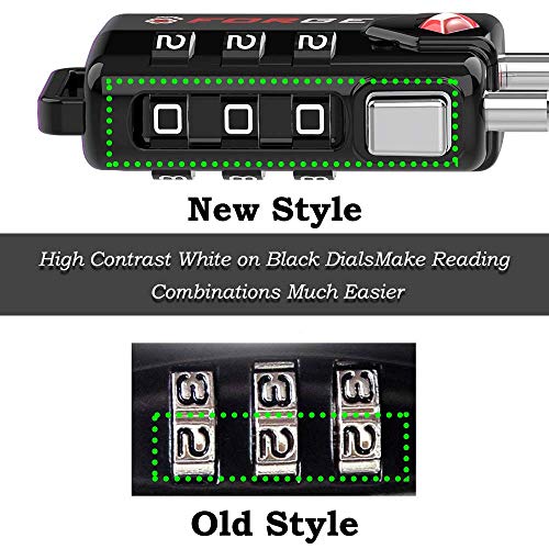 Tsa Approved Cable Luggage Locks, 6 Pack, Easy Read Dials With Alloy Body #TOP5
