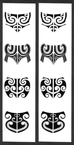 Women's Maori Moko Temporary Chin Tattoos/Set of 8