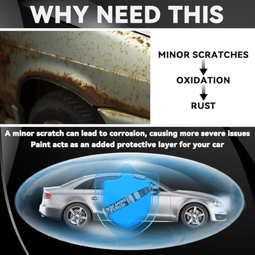 Image of xdotoar Touch Up Paint Pen for Maruti Suzuki Fronx Splendid Silver (WBE) | 2-in-1 Car Scratch Remover | Automotive 2K Paint Repair Pen | Quick Dry Touch Up Paint for Chips, Scratches & Scuffs