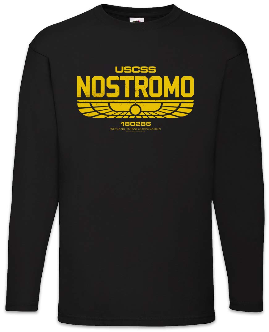 Urban Backwoods Men's Black Uscss Nostromo Iv Long Sleeve T-Shirt Size Xl
