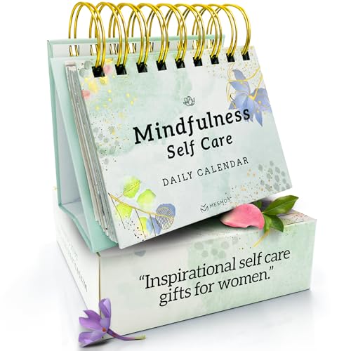 MESMOS Inspirational Gifts for Women, Teacher Appreciation Gifts for Women, Perpetual Calendar with 366 Daily Affirmations, Mindfulness Self Care Gifts, Cute Office Desk Accessories, Office Decorations