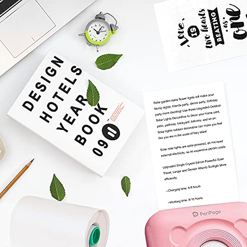 Peripage Mini Printer Paper Sticker, Self-Adhesive Thermal Paper Colorless Sticky Paper For Peripage A6 Printer, Waterproof, Oilproof, Scratchproof, Bpa Box Pack, 3 Roll, 3.5M/Roll #TOP1