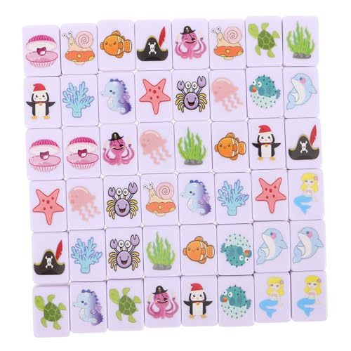 Jeu de mahjong portable 48 pièces vacances plage et étui compact