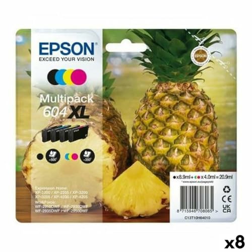 Cartuccia ad Inchiostro Originale Epson XP-2200 WF-2910DWF 604XL Nero/Ciano/Magenta/Giallo (8 Unit?)
