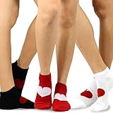 TeeHee Valentine's Day Hearts and Love Low Cut Ankle Socks for Women 3 Pairs (Big Heart)