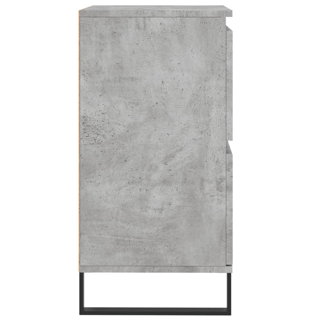 Kredensy, 3 sztuki, kolor szary betonowy, materiał drewnopochodny z metalowymi uchwytami, 180 x 35 x 70 cm, do salonu, szafy, korytarza, do salonu i sypialni, z dużą ilością miejsca do