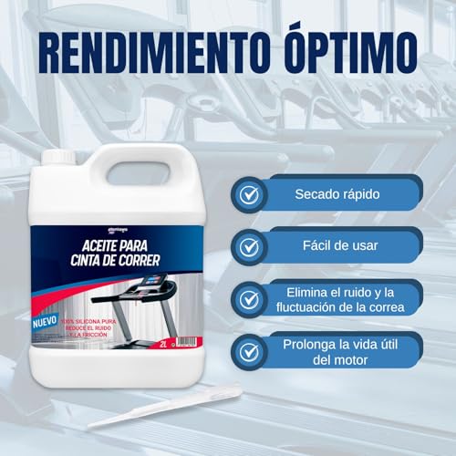 Plantawa Aceite para Cintas de Correr 2L | Lubricante Silicona Cinta Correr. Ideal para Gimnasios, Cintas Domésticas. Aplicación Precisa. Apto para todas las cintas de correr. - imagen 2