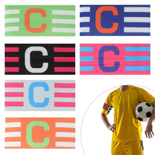 Lotnut 6 Piezas Brazalete de Fútbol, Brazaletes de Capitán Brazalete Capitan Brazalete De Capitán De Fútbol para Juegos de Pelota Multijugador de Hockey, FúTbol