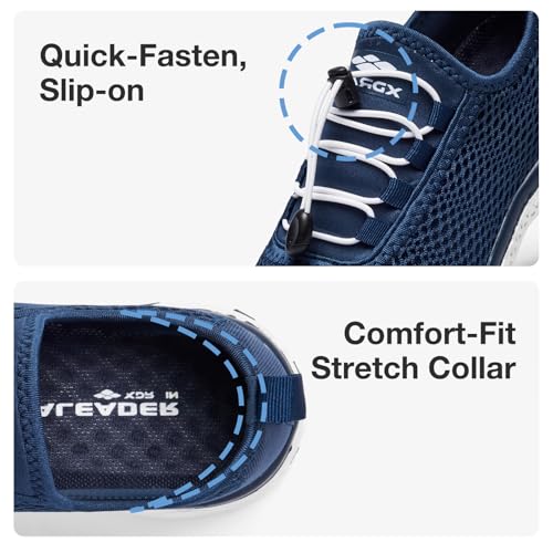 Image of ALEADER Men's Stylish Water Shoes, Quick-Dry Xdrain Water Sneakers, Lightweight & Comfort Footed