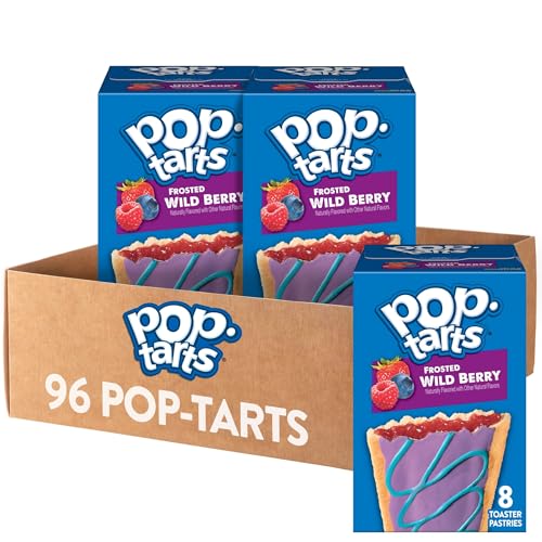Pop-Tarts Toaster Pastries, Breakfast Foods, Frosted Wild Berry 13.5oz (12 Count)