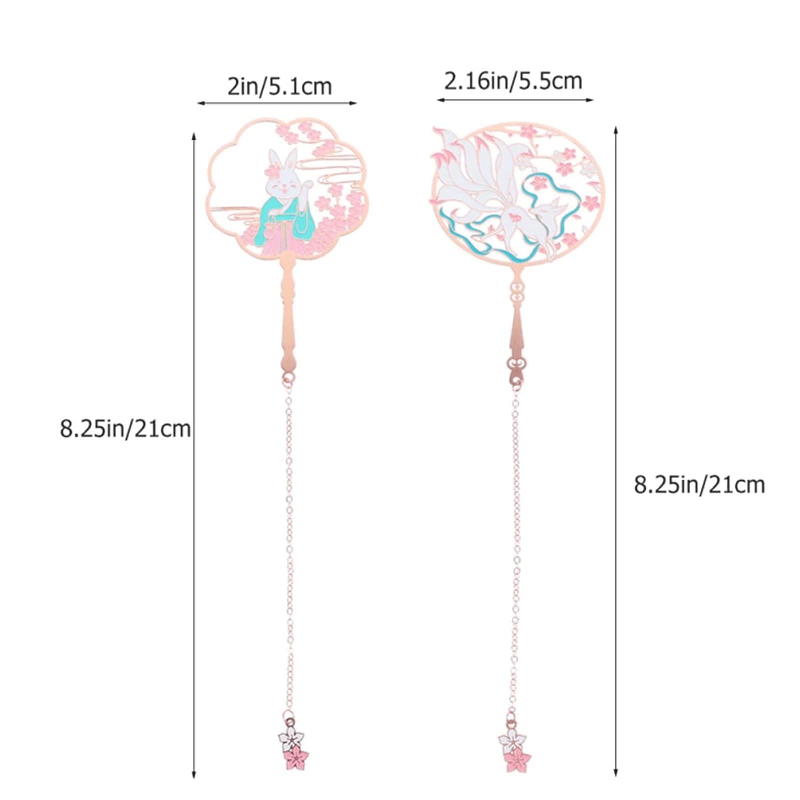 2 stuks Bladwijzer Metalen Kwastje Boek Markers Leuke Dier Hanger Pagina Houder Voor Boek Notebook Lezen Pagina Markers