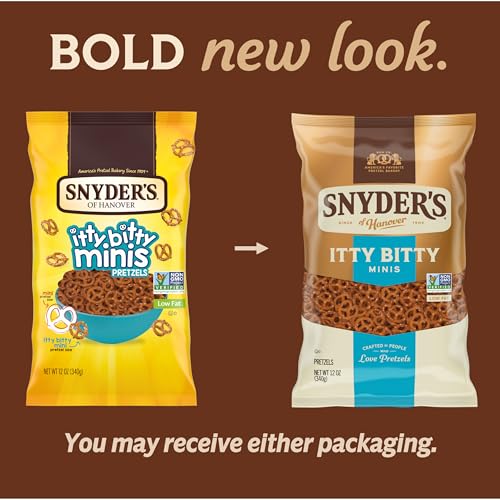 Image of Snyder's of Hanover, Itty Bitty Minis Pretzels, 12 Oz Bag (Pack of 4)