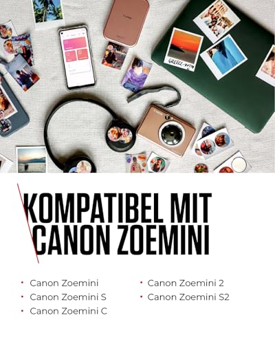 Canon Zink™ Fotopapier – Selbstklebendes 5 x 7,6 cm (2x3\) Fotopapier (50 Blatt) – Drucken Sie Handy-Fotos für personalisierte Aufkleber