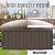 JUMMICO 78 Gallon Outdoor Deck Box Large Resin Storage Box for Patio Furniture Cushions and Garden Tools (Brown)